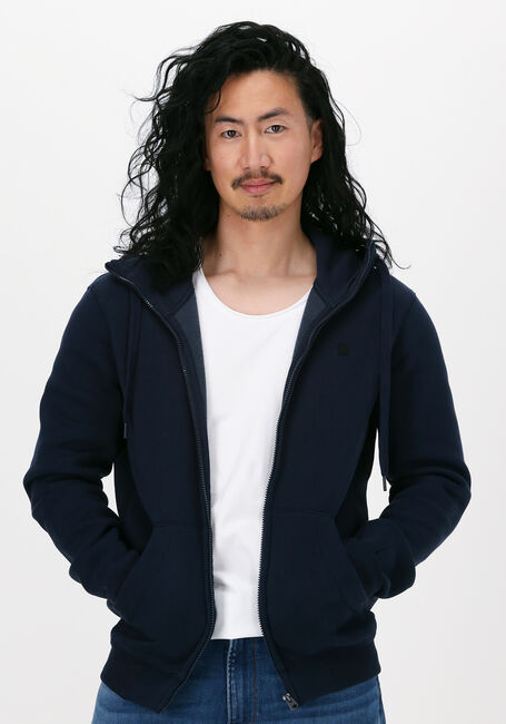 Donkerblauwe G-STAR RAW Sweater C235 - PACIOR SWEAT R HOODIE - large