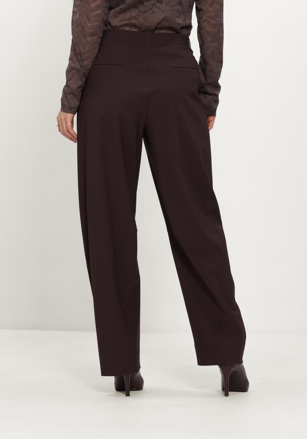 Bruine STUDIO ANNELOES Pantalon Marlise barrel trousers - large
