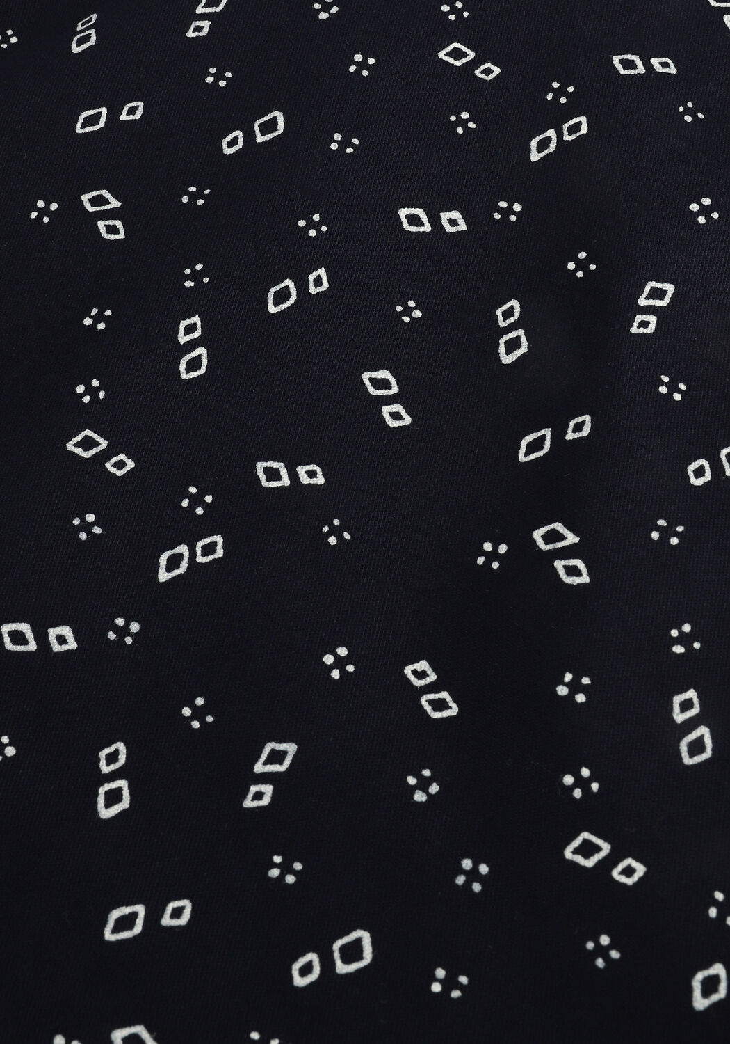 Donkerblauwe SCOTCH & SODA Korte broek STUART PRINTED PIMA COTTON SHORT - large