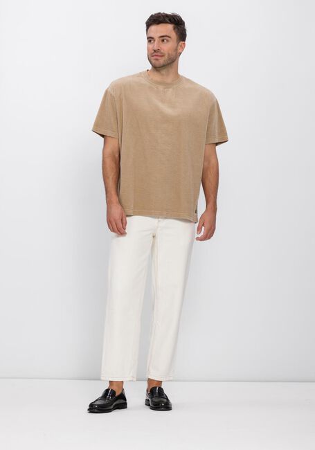 Beige ANERKJENDT T-shirt AKVILLADS CORDUROY SS TEE - large