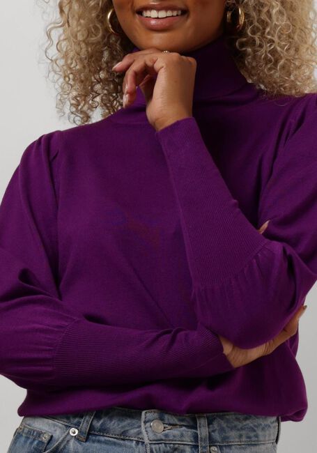 Paarse NOTRE-V Coltrui BASIC KNIT BLOUSE - large