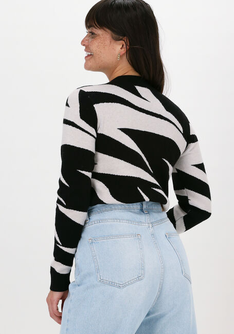 Zwarte OBJECT Trui THESS L/S JACQUARD KNIT PULLOVER - large