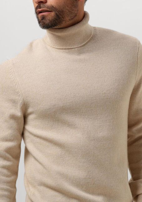 Beige PROFUOMO Coltrui PULLOVER ROLL NECK - large