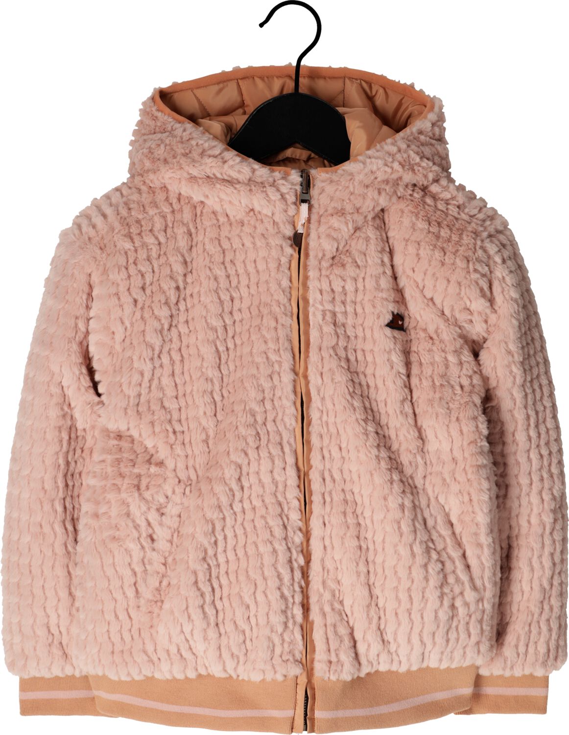 NONO Meisjes Jassen Bomby Reversible Hooded Jacket With Print At Sleeve Lichtroze