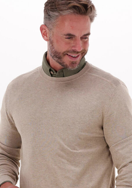 Camel SELECTED HOMME Trui SLHBERG CREW NECK NOOS - large