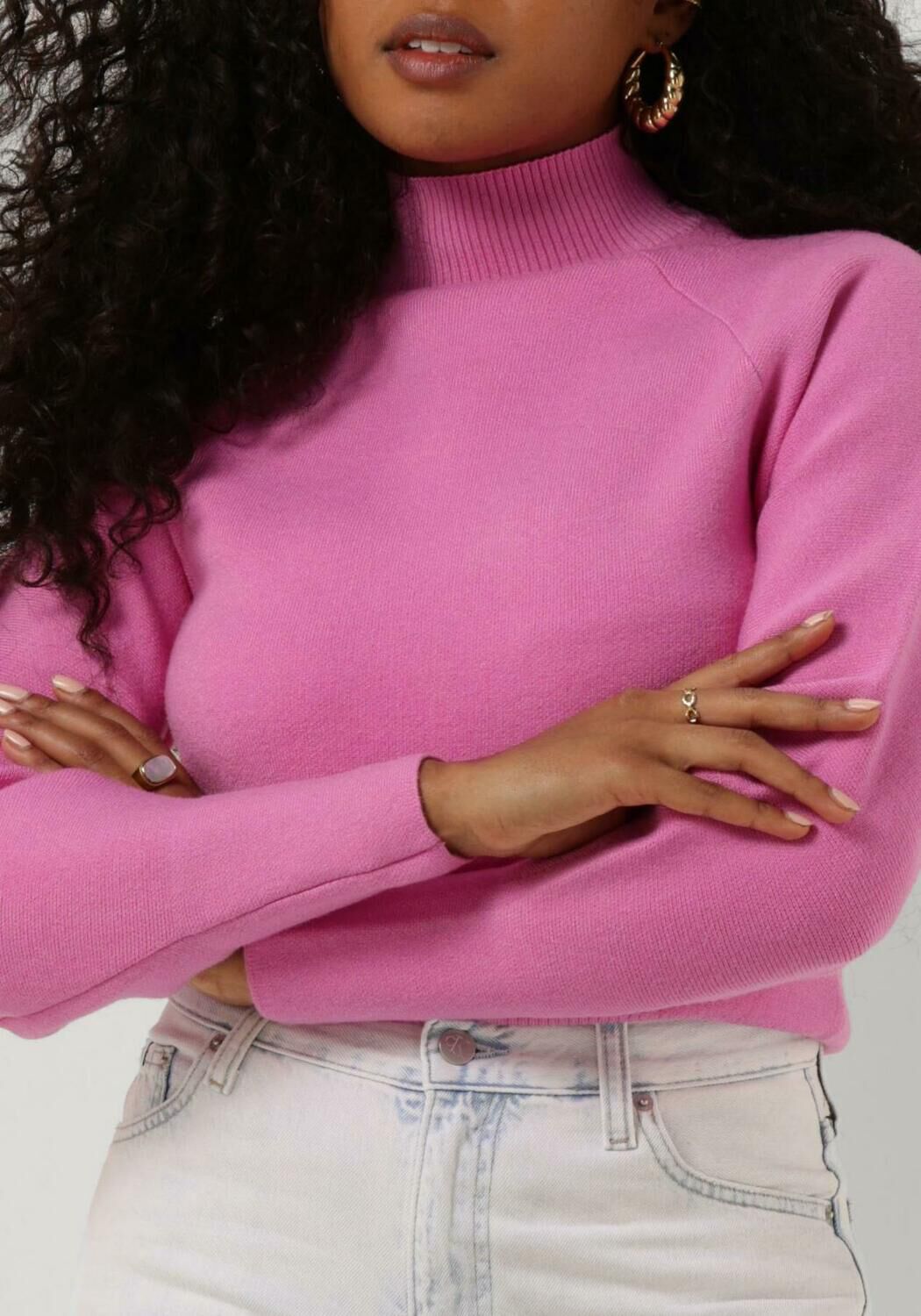 roze selected femme coltrui slfmerle fyria ls knit highneck by camp