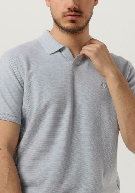 Blauwe DSTREZZED Polo MERCURY S/S POLO MELANGE SLUB - large