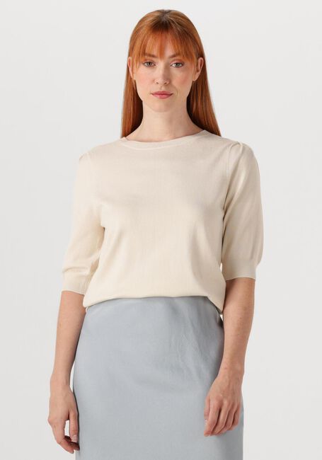 Ecru SUMMUM Trui SHORT SLEEVE SWEATER - large
