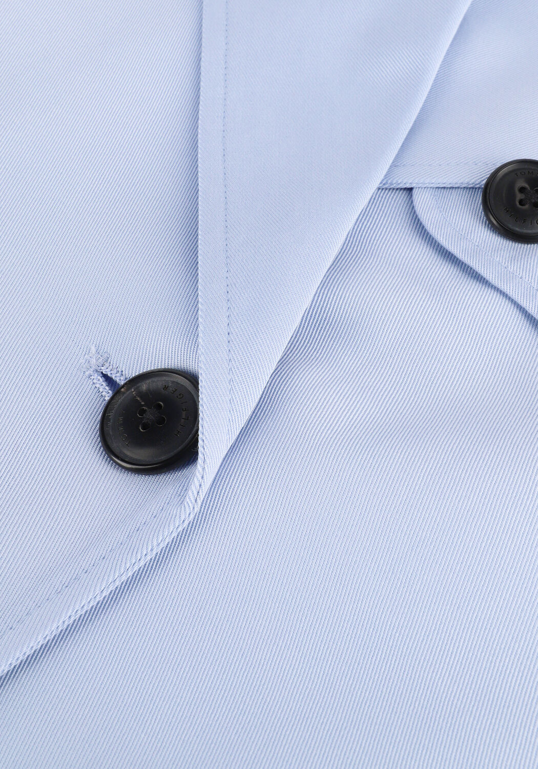 Lichtblauwe TOMMY HILFIGER Mantel TENCEL DB TRENCH - large