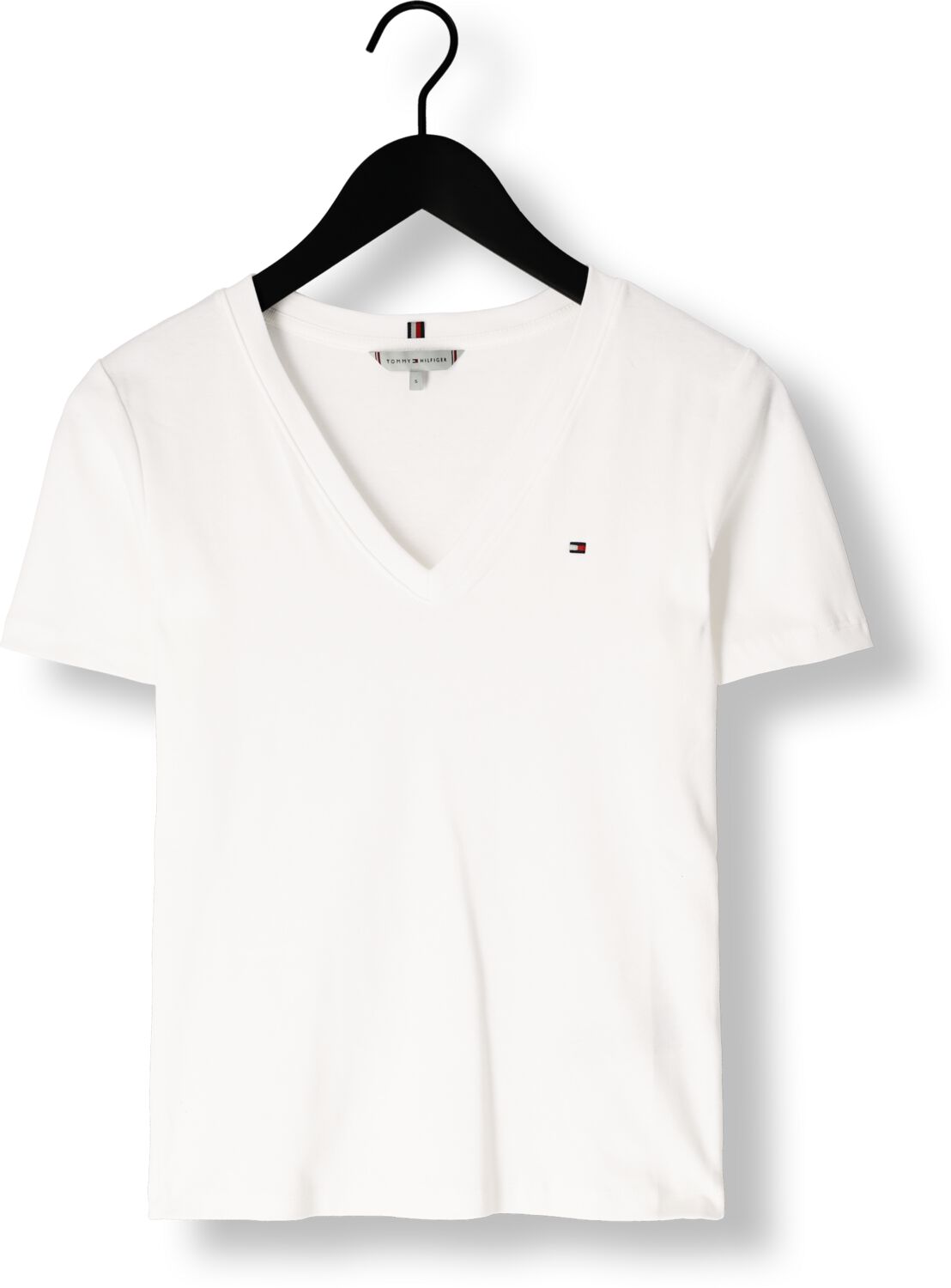 TOMMY HILFIGER Dames Tops & T-shirts New Slim Cody V-nk Ss Wit