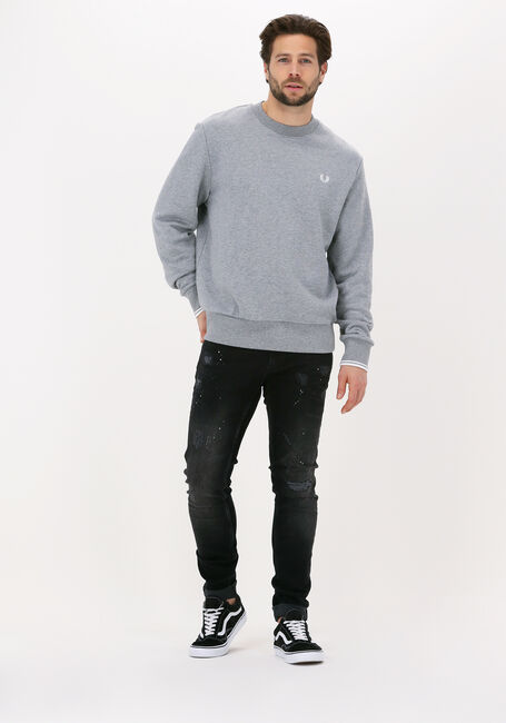 Grijze FRED PERRY Sweater CREW NECK SWEATSHIRT - large