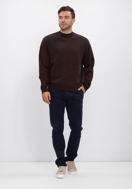 Bruine DSTREZZED Trui DS_PERCY MOCKNECK - large