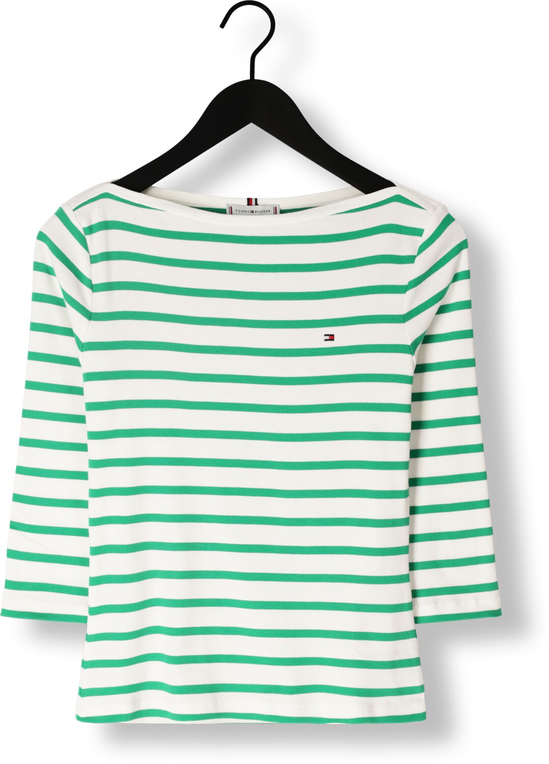 TOMMY HILFIGER Dames Tops & T-shirts New Cody Slim Boat-nk 3 4 Sleeve Groen
