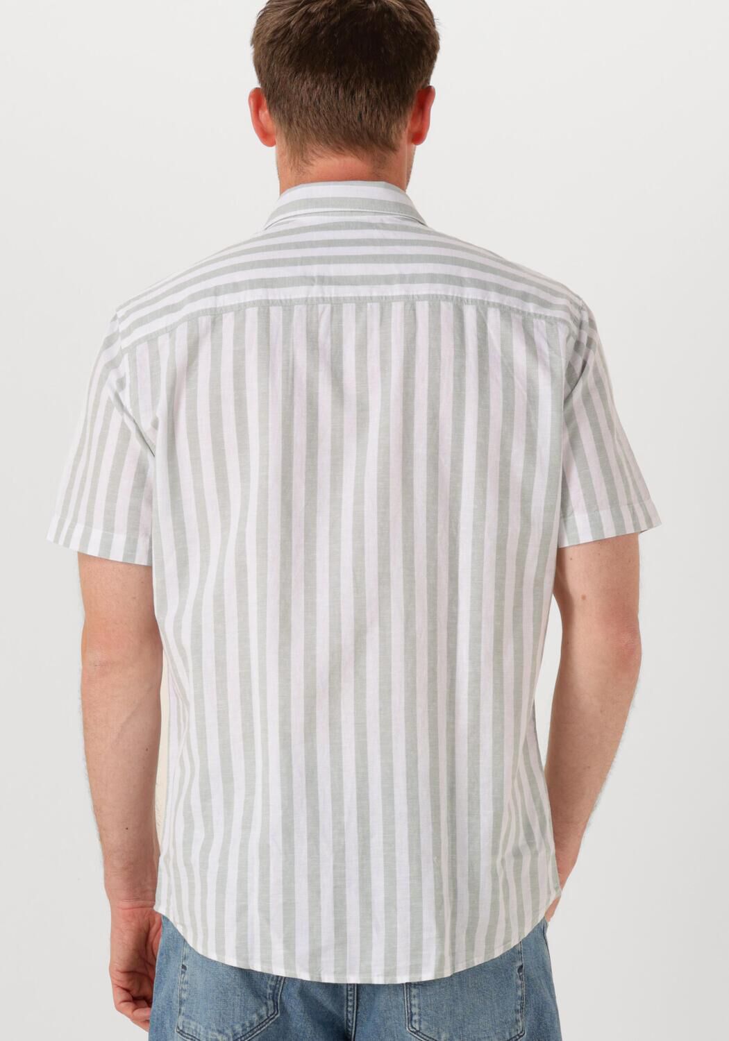 SELECTED HOMME Heren Overhemden Slhreg-sun Shirt Ss Noos Groen