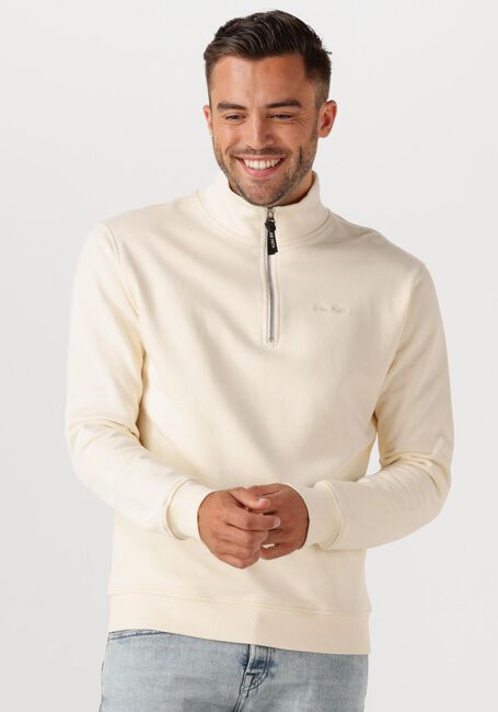 Creme PURE PATH Sweater LOOSE FIT HALF ZIP LS SWEATERS - large