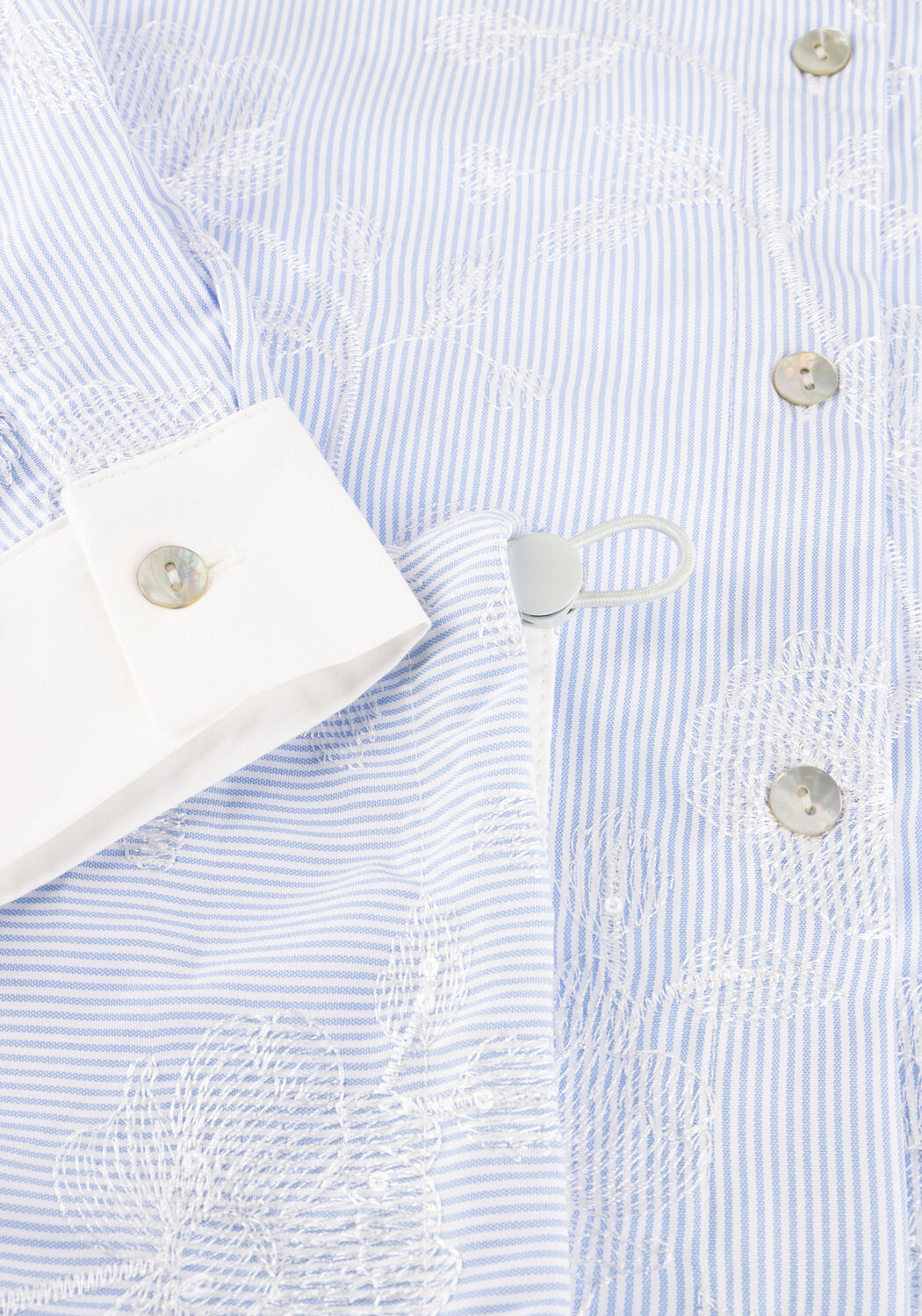 Blauwe NUKUS Blouses MEAVE BLOUSE EMBROIDERY - large