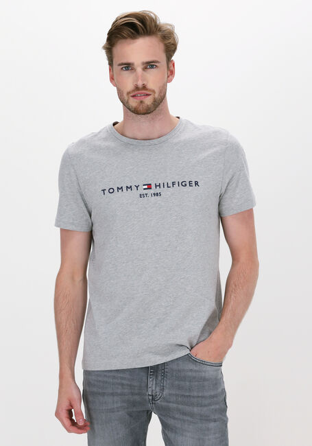 Grijze TOMMY HILFIGER T-shirt TOMMY LOGO TEE - large