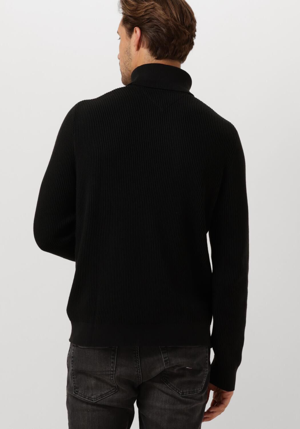 TOMMY JEANS Heren Truien & Vesten Tjm Slim Xs Badge Rollneck Zwart