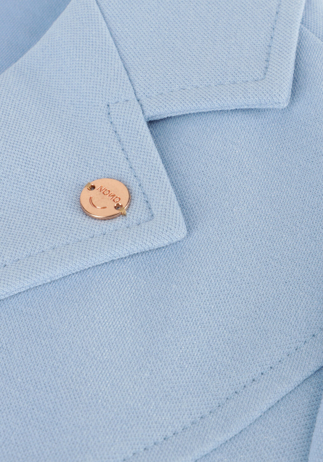 NONO Meisjes Blazers Dip Girls Blazer Lurex Pique Light Blue Blauw