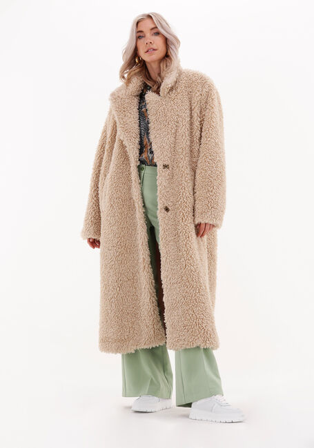 Beige SUMMUM Teddy jas COAT | Omoda