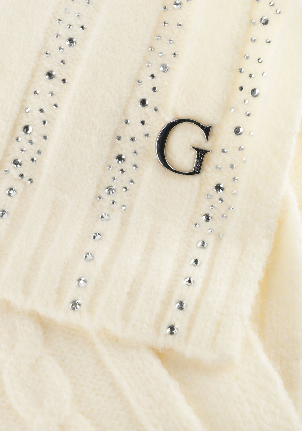 Creme GUESS Sjaal KNITTED SCARF 30X165 - large