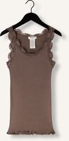 Taupe ROSEMUNDE Top BABETTE SILK TOP W/ LACE Taupe ROSEMUNDE Top BABETTE SILK TOP W/ LACE - medium
