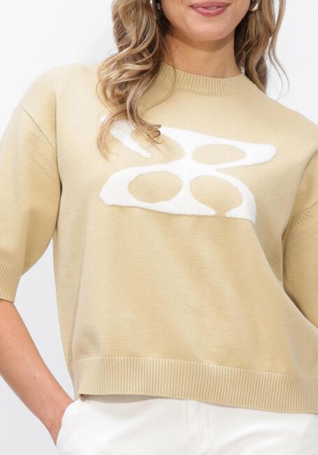 Beige STUDIO AR Trui ISIDRE VISCOSE KNIT - large