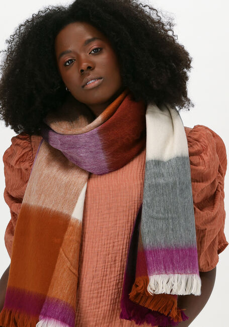 Paarse ALPACA LOCA Sjaal SCARF BLOCKED - large