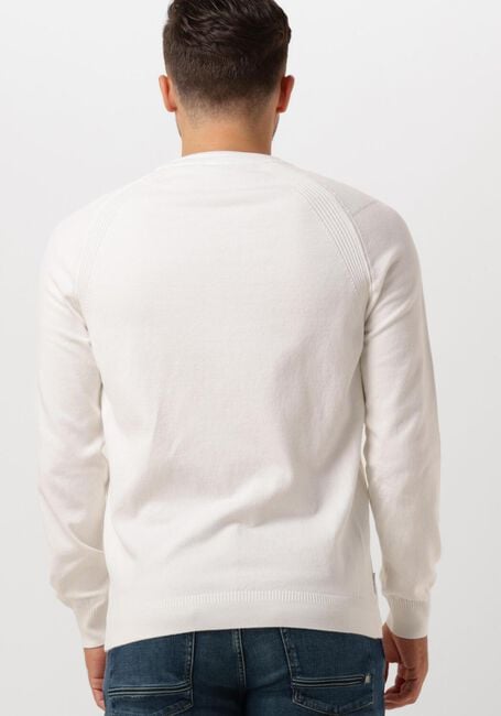 Witte CAST IRON Truien/vesten CREWNECK ESSENTIAL COTTON STRETCH - large