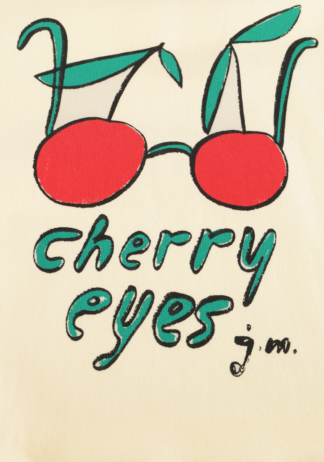 Ecru Jelly Mallow Top CHERRY FRILL SLEEVELESS T-SHIRT - large