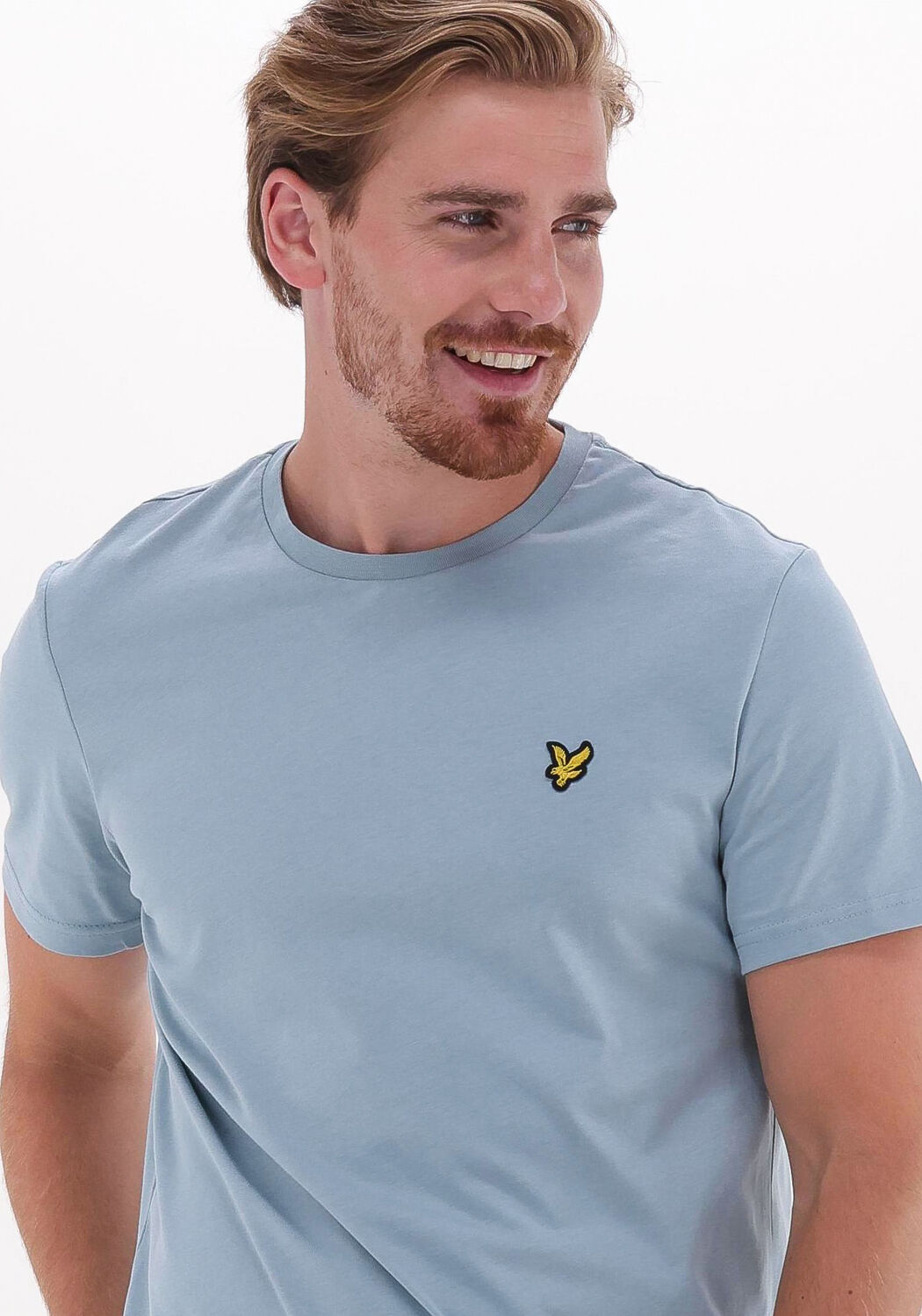lichtblauwe lyle scott t shirt plain t shirt