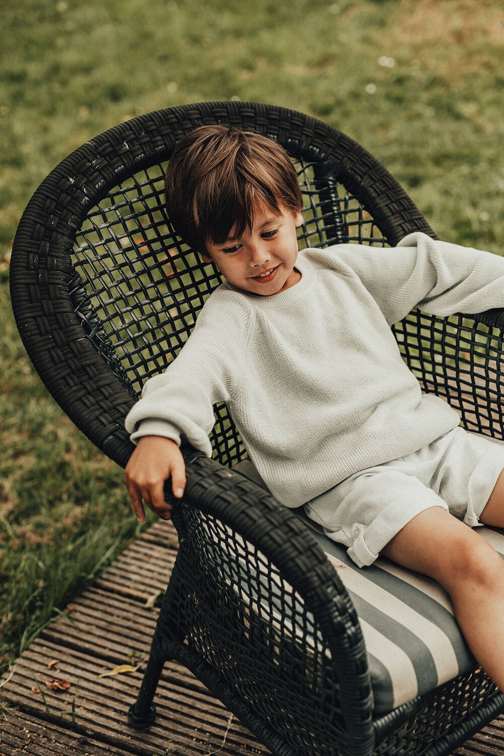 Lichtblauwe BAJE STUDIO Sweater BENDIGO - large