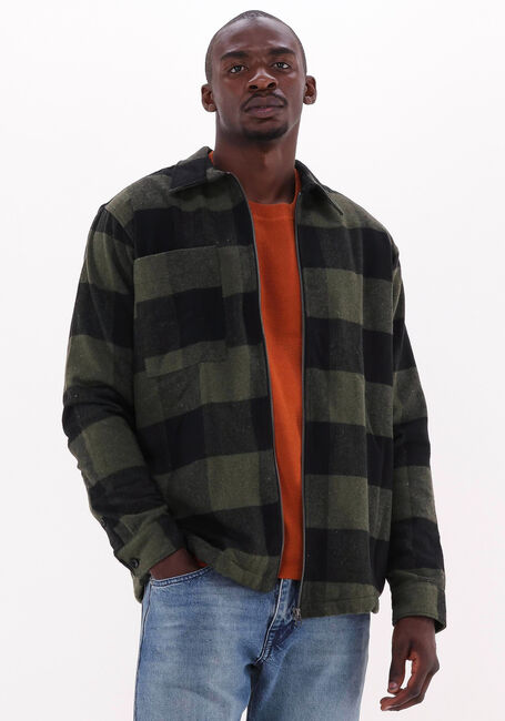 Olijf SELECTED HOMME Overshirt LOOSEDOLLER OVERSHIRT LS W - large