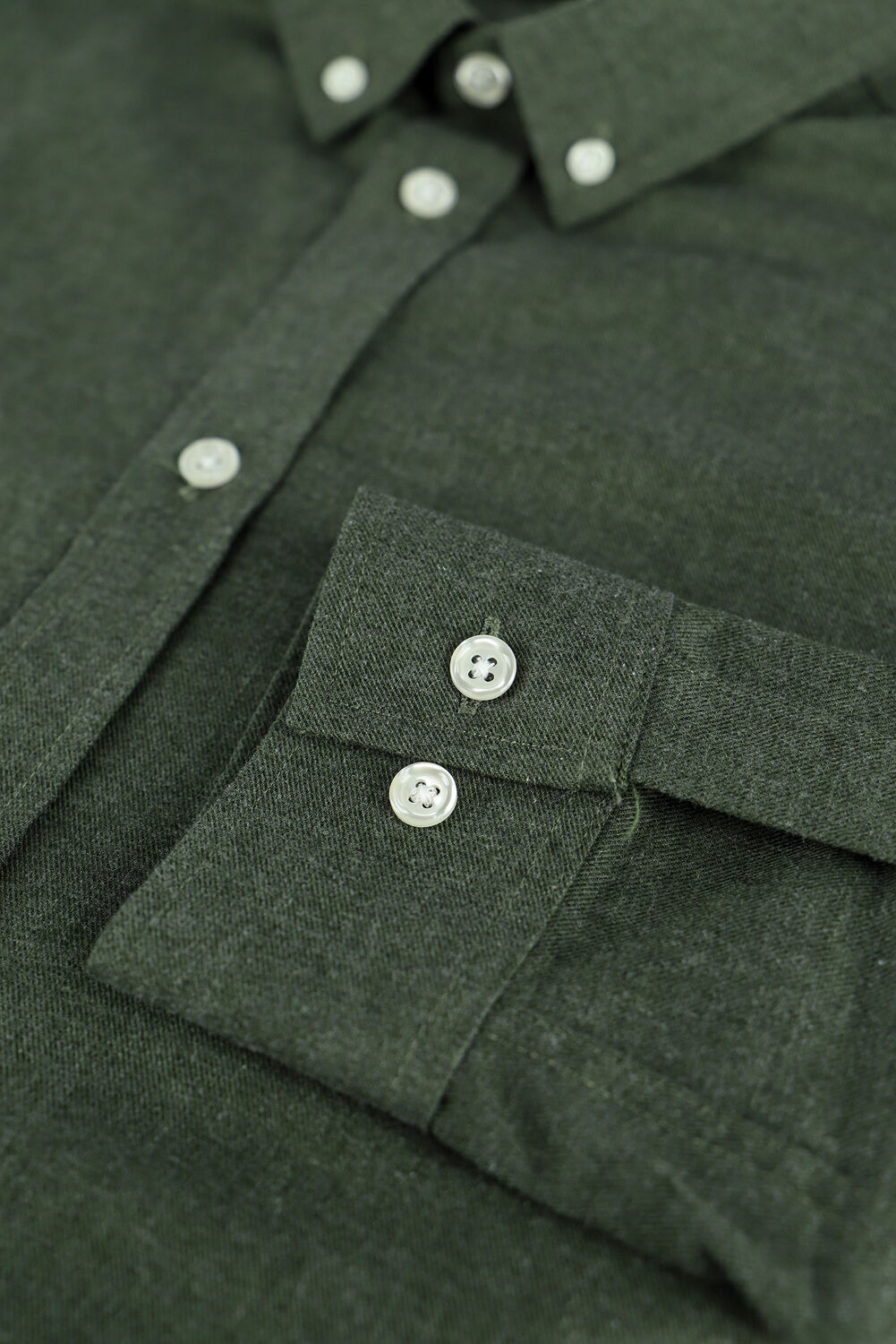 Donkergroene ANERKJENDT Casual overhemd AKKNORAD MELANGE SHIRT - large