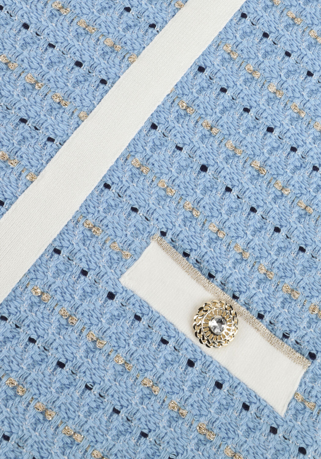 Lichtblauwe LIU JO Mini jurk ABITO MAGLIA M/C STRUCTUR - large