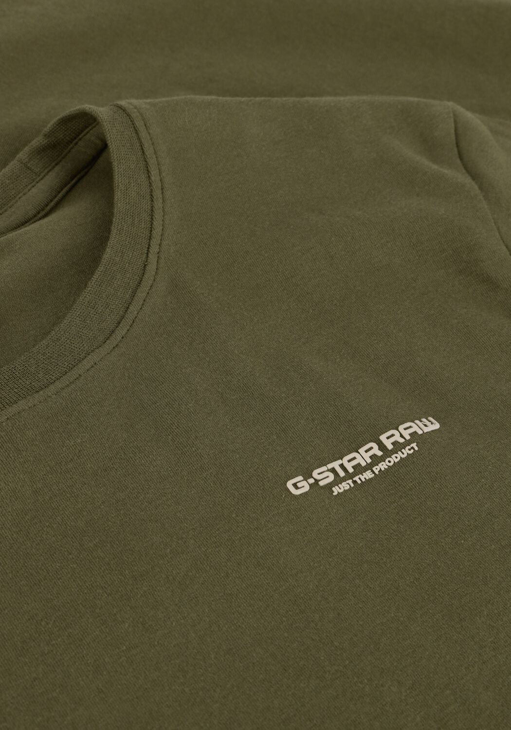 Olijf G-STAR RAW T-shirt SLIM BASE R T S/S - large