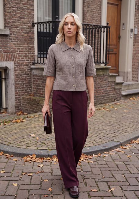 Bordeaux SUMMUM Wijde broek WIDE LEG PANT SOFT SCUBA - large