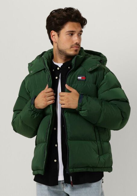 Donkergroene TOMMY JEANS Gewatteerde jas ALASKA PUFFER - large