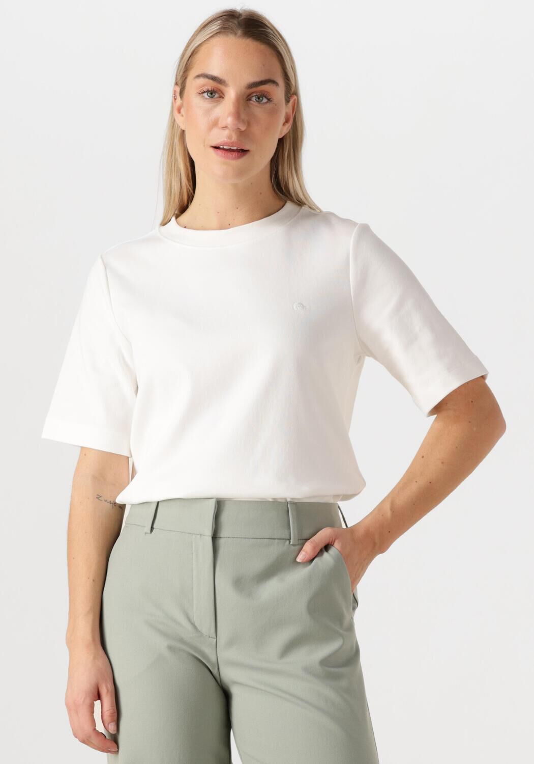 Gebroken wit AIMEE THE LABEL T-shirt ZEO | Omoda