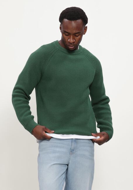 Donkergroene ANERKJENDT Trui AKSUNE PATENT KNIT - large