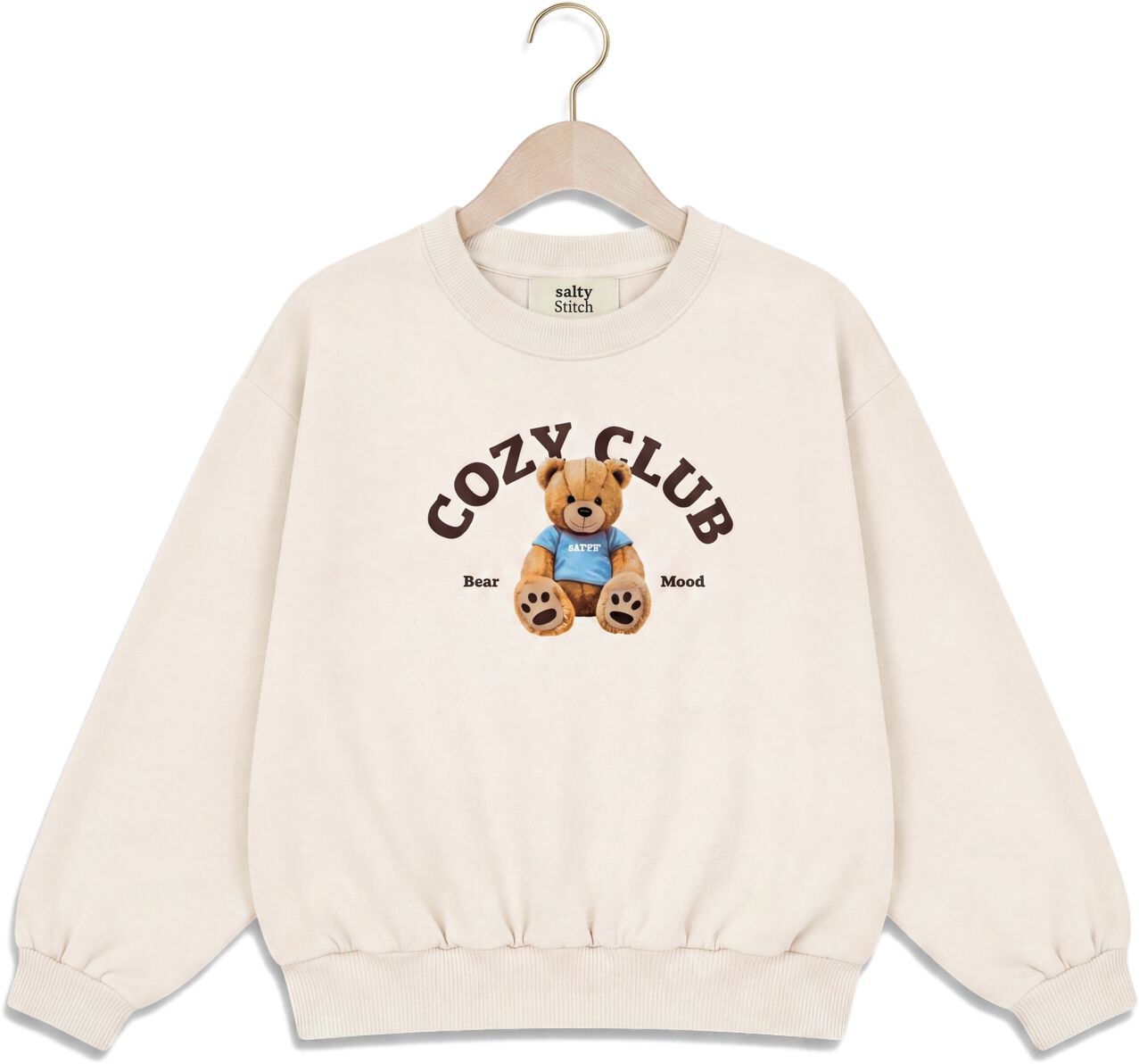 SALTY STITCH Meisjes Truien & Vesten Salty Sweater Teddy Ecru