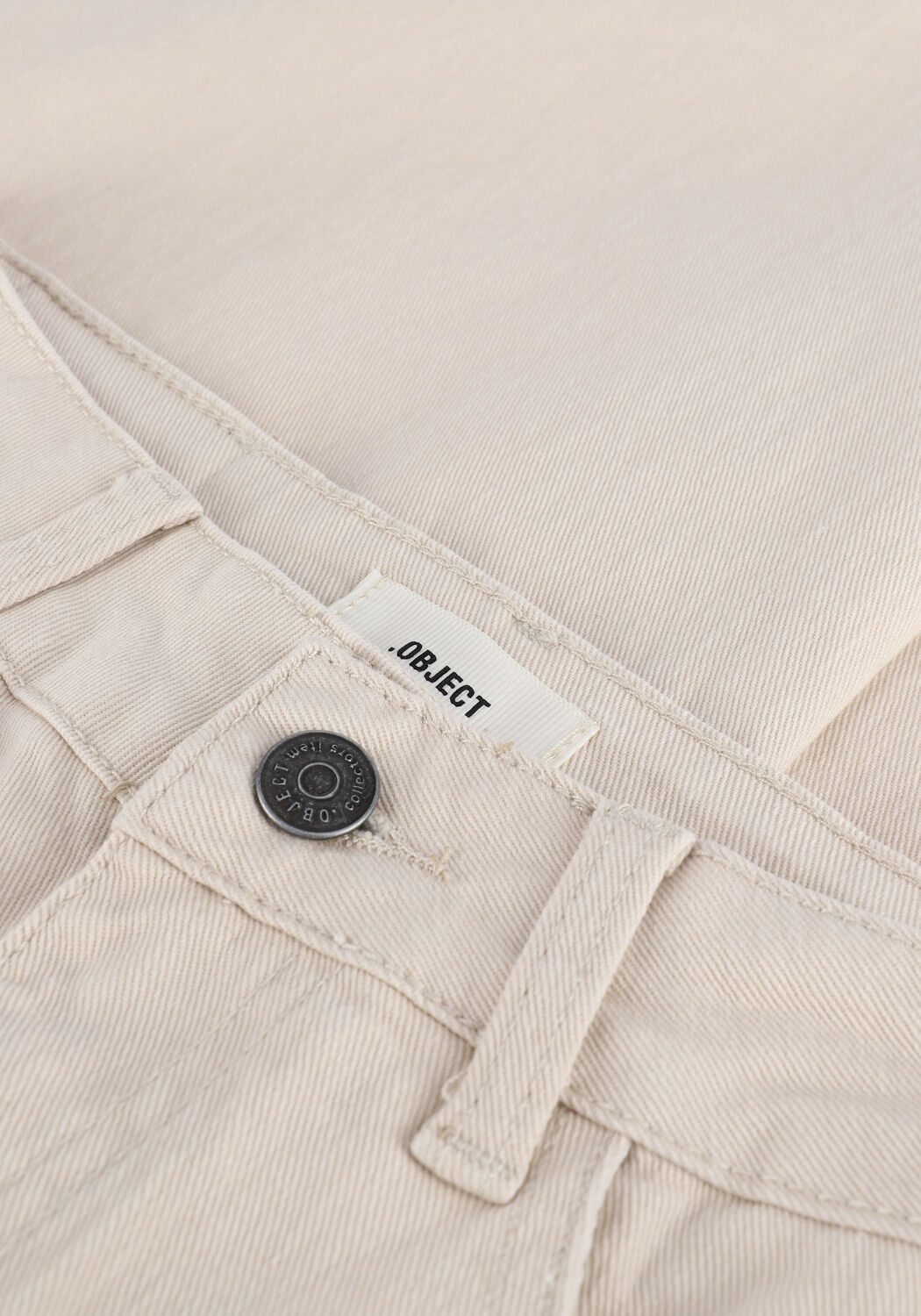 Zand OBJECT Wijde broek SAVANNAH TWILL HW WIDE LEG. - large