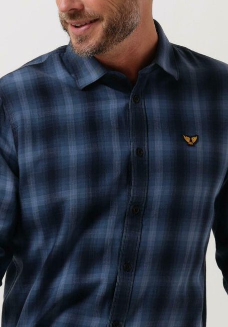 Blauwe PME LEGEND Casual overhemd LONG SLEEVE SHIRT CTN YARN DYED TWILL CHECK - large
