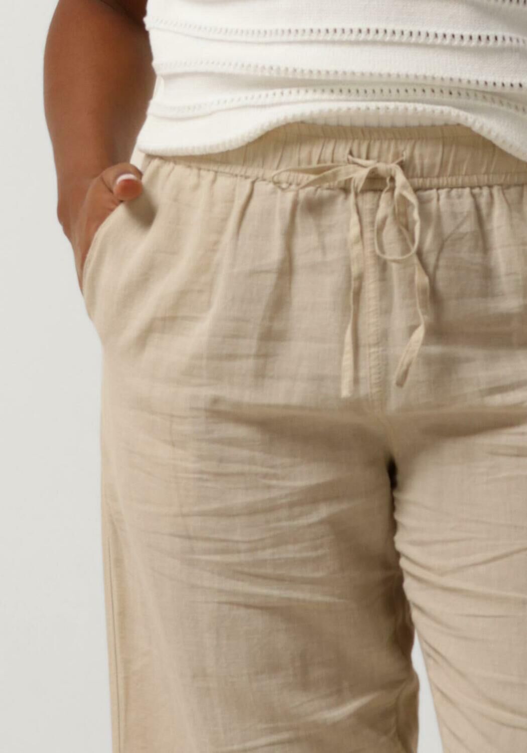 NEO NOIR Dames Broeken Sonar Linen Pants Beige