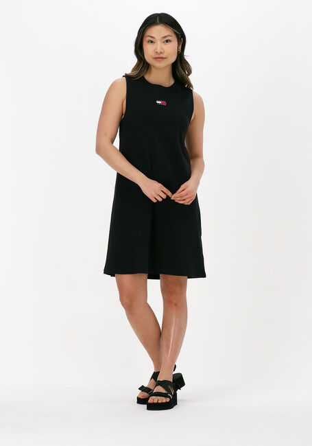 Zwarte TOMMY JEANS Mini jurk TJW BADGE TANK DRESS - large