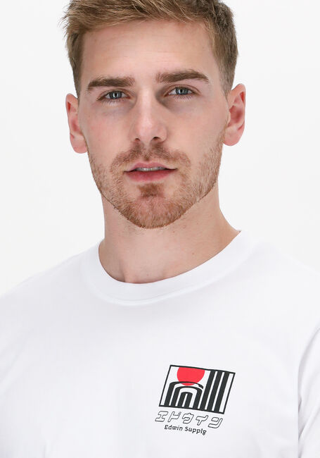 Witte EDWIN T-shirt SUN BUILDINGS TS - large