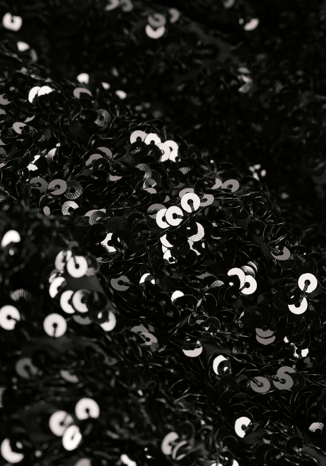 Zwarte SELECTED WOMEN Mini jurk SLFCOLYN LS SHORT SEQUINS DRESS - large