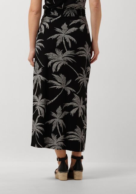 Zwarte JANSEN AMSTERDAM Maxirok VP663 JERSEY PRINTED WRAP SKIRT - large