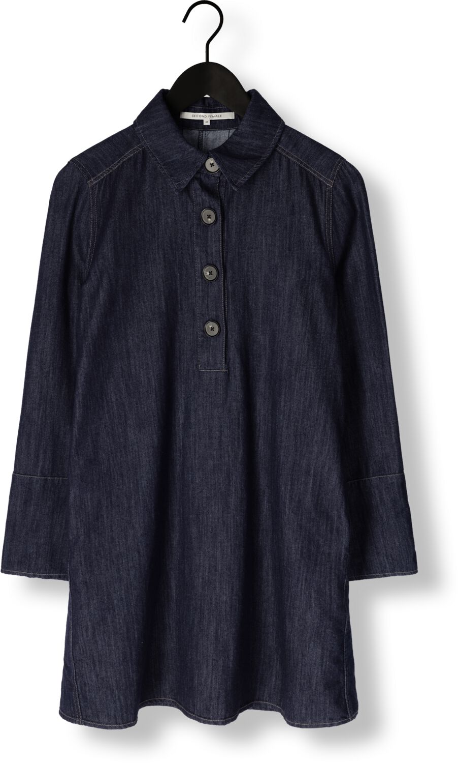 SECOND FEMALE Dames Jurken Dera Denim Tunic Dress Donkerblauw