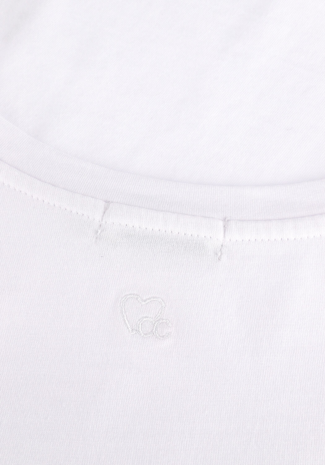Witte CC HEART T-shirt ORGANIC COTTON V-NECK TSHIRT - large